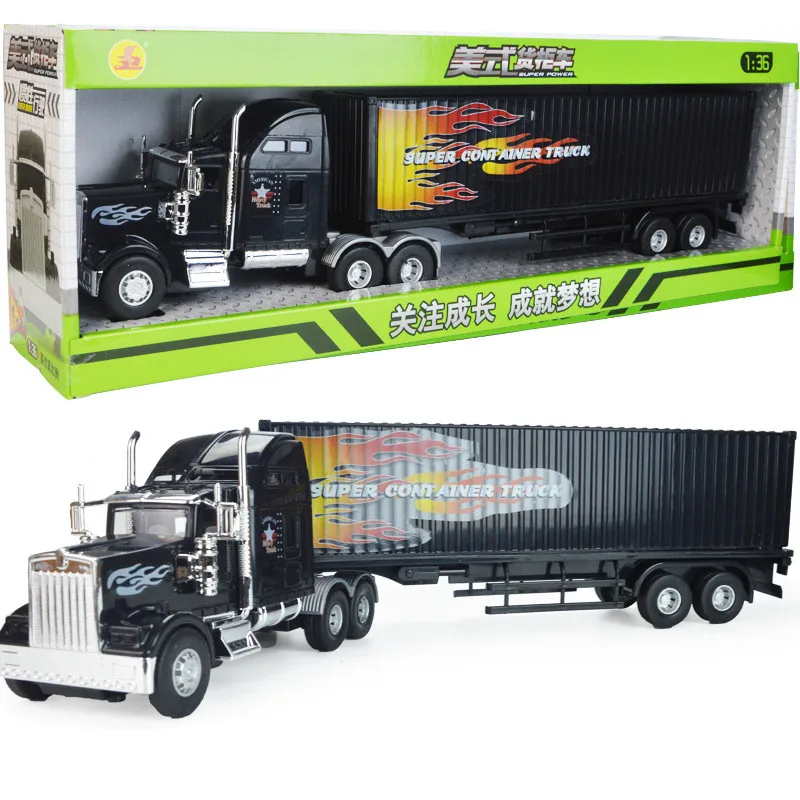 

1 set Car toy Engineering vehicle trolley container truck car model toys plastic Diecast Metal Modle Gift For boys Kids children