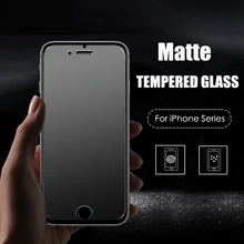 Закаленное стекло для защиты экрана без отпечатков пальцев для iPhone X 7 5 SE 5 S 5C 6 6S 8 Plus XS Max XR матовая защитная пленка