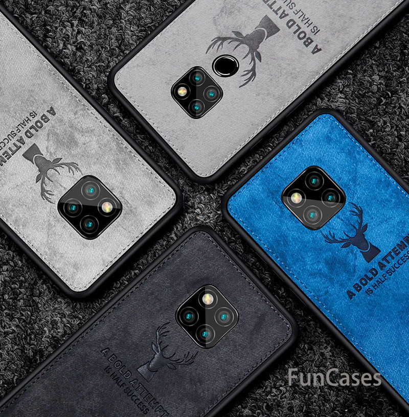 Для huawei Mate20 Pro Lite чехол ткань текстура 3D тиснение олень Мягкий Бампер для Fundas Capa |