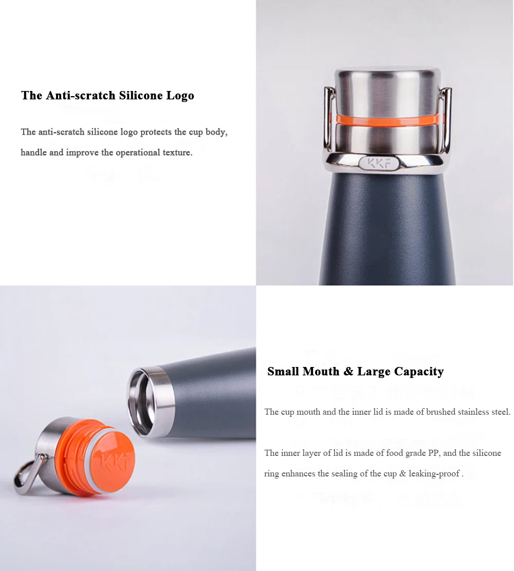 Xiaomi KKF Smart Vacuum Bottle 24h Insulation Stainless Steel Vacuum Flasks 475ml Thermos Cup Travel Mug Thermo Bottle Thermocup (12)