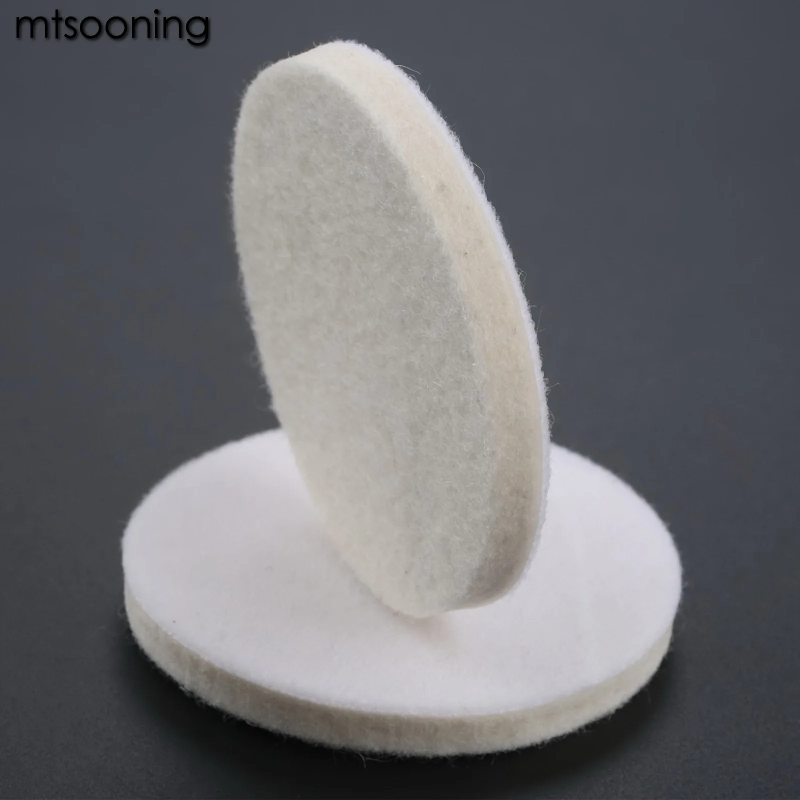 mtsooning 2pcs 3" Inch 75mm Polishing Pad Wool Grinding Buffing Polishing Wheel Disk Sheets Polish Disc Drill Dremel Rotary Tool
