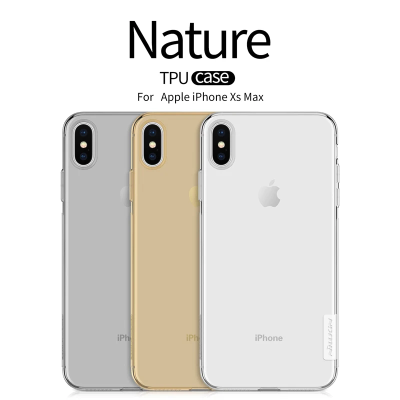 Чехол Nillkin Nature для Iphone XS Max мягкие прозрачные силиконовые чехлы из ТПУ задняя