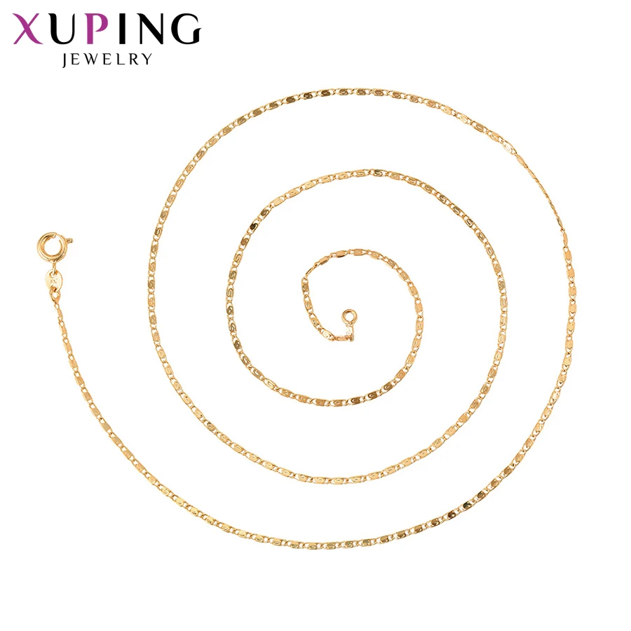 

Xuping Fashion Necklace New Arrival Simple Design Gold Color Plated Chain Jewelry High Quality Necklace S49,8-45178
