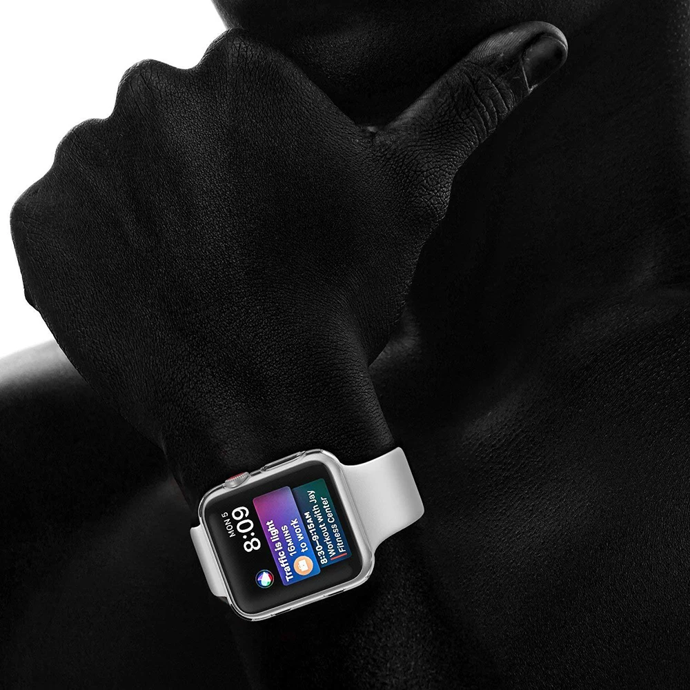 Чехол для Apple Watch Series 4 5 40 мм 44 Силиконовый противоударный защитный чехол экрана