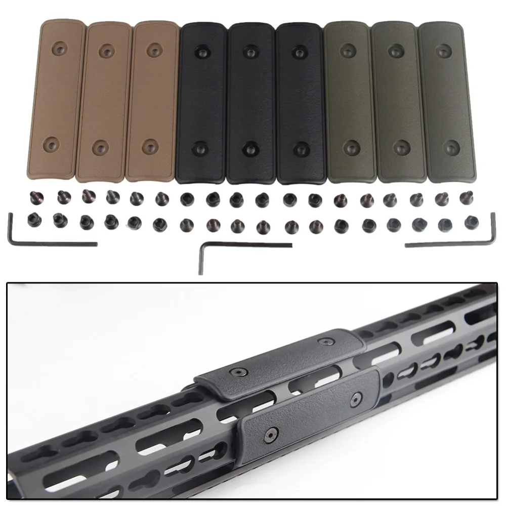 Hunting Rifle Mounts 3pcs/set 4" Keymod Rail Panel Handguard Cover Protectors 