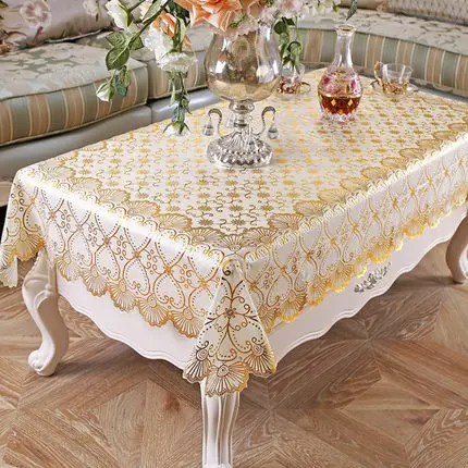 

European plastic rectangle table cloth PVC tea table cloth waterproof, anti-scalding, oil-proof, non-washing tea table mat