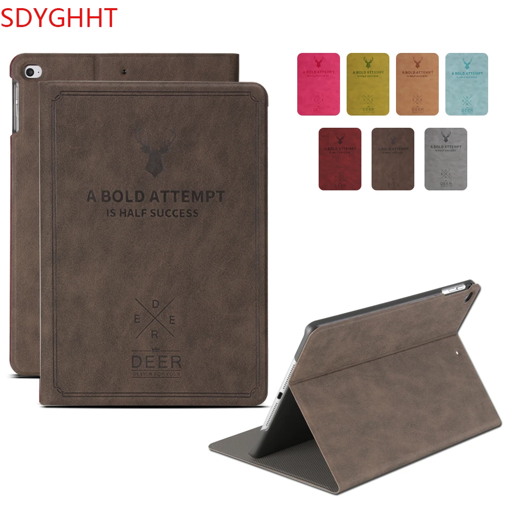 

Case for iPad Air 2 2014 release Cover A1566 A1567 Hard PC Back Cover Case for iPad 6 Case Auto Sleep/Wake Cover 3D Carving
