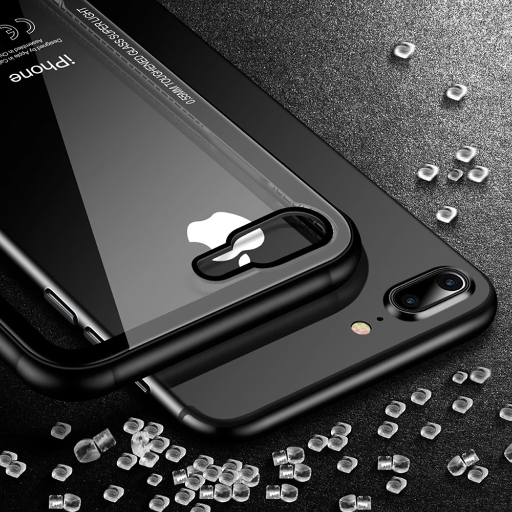 FLOVEME Tempered Glass Phone Case for iPhone X 10 , 0.7MM Protective Mobile Phone Cover Cases for iPhone 7 8 Plus 6 6s XS Max XR FLOVEME Tempered Glass Phone Case for iPhone X 10 , 0.7MM Protective Mobile Phone Cover Cases for iPhone 7 8 Plus 6 6s XS Max XR