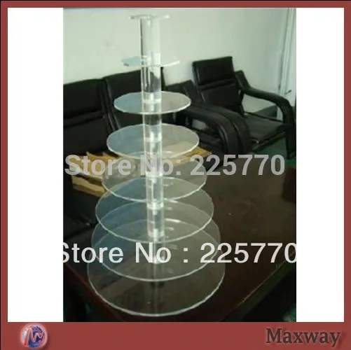 8ティアラウンド結婚式アクリルカップケーキスタンド/パースペックスカップケーキスタンド/ウェディングケーキスタンドcake stand