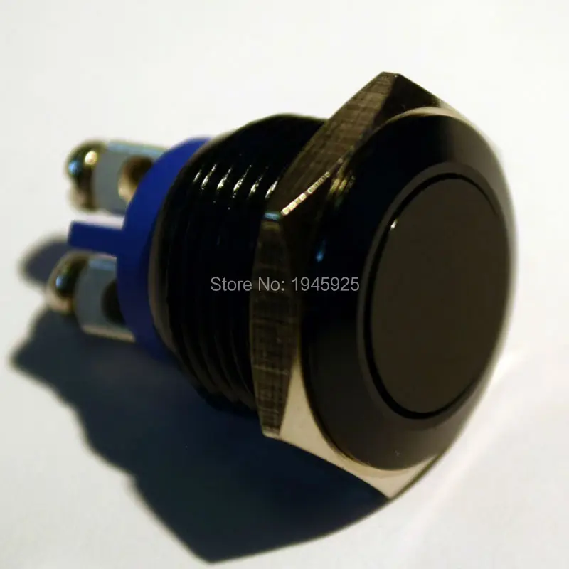 

20 pieces 16mm black color Aluminum anodized waterproof push button switch