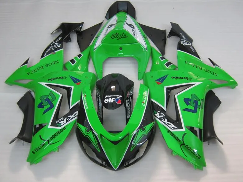 

3Gifts New ABS Motorcycle Fairings Kit Fit for kawasaki Ninja ZX-10R ZX10R 2006 2007 06 07 10R Bodywork Set hot sales green