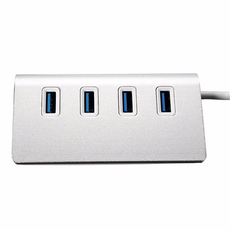 Usb-концентратор 3,0 хорошего качества высокоскоростной 5 Гбит/с Алюминиевый 3,0 usb-концентратор с внешними 4 портами USB 3,0 концентратор для компьютера MacBook-Серебристый