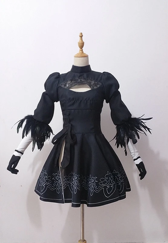 Boys Fancy Dress Costume Nier Automata Yorha No 2 Type B Cosplay Kleid Uniform Schwarz Ball Kleid Anzug Makolli Tj