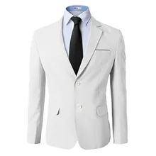 Модный мужской пиджак, сплошной цвет, с лацканами, две пряжки, мужской бальный наряд, мужской деловой повседневный деловой блейзер