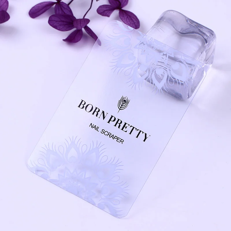 

2Pcs BORN PRETTY Nail Scraper Design for Nail Stamping Nail Polish Art Scraper Stamping Manicure Tools