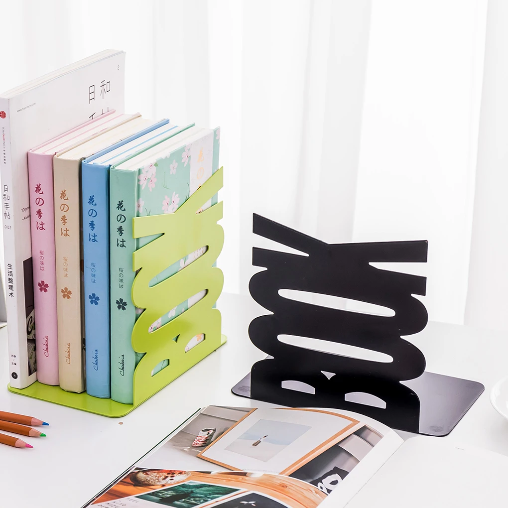 

Solid Color Irregular Shape Book Stand Adjustable Documents Holder Metal Students Desk Textbook Bracket