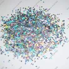 50 г-2 мм 080 Блестки для ногтей Серебряный тонкий треугольник устойчив к растворителям блестящая форма для украшения ногтей и лака для ногтей