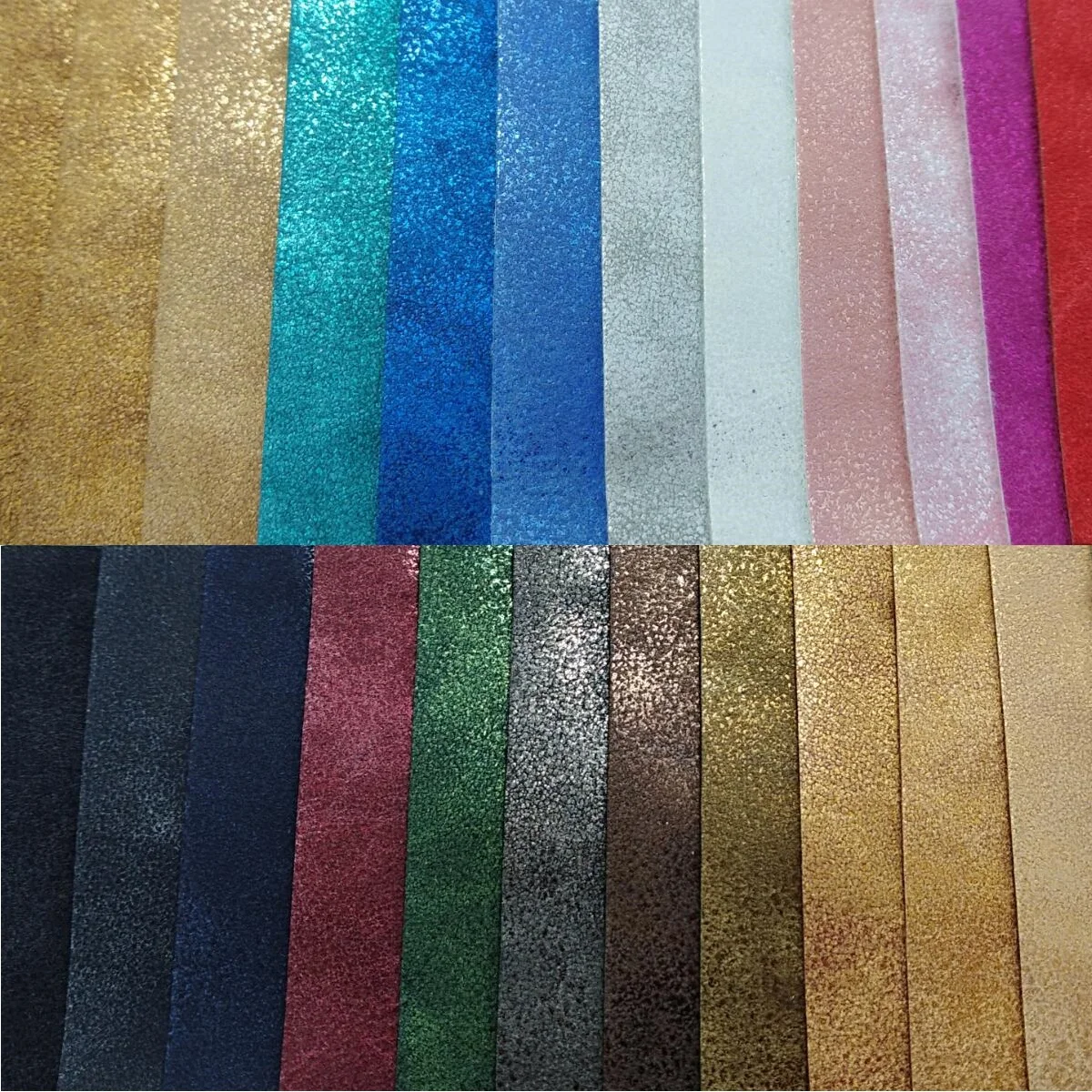 Metallic PU Leather Synthetic Leather for shoes handbags and DIY