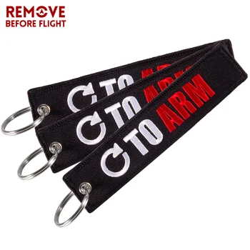 

Car Keychain Embroidery Go to Arm Key chain Fashion Motorcycles Keyring For Chaveiro Para luggage tag Aviation Gift 3PCS/LOT