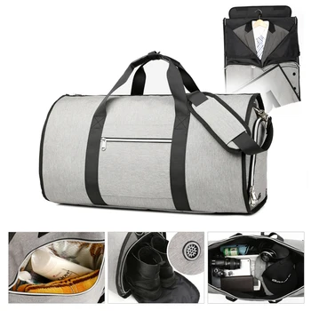 

High Quality Men Travel Garment Bag Shoulder Duffel Bag Carry on Hanging Suitcase Multiple Pockets Clothing Business Luggage Bag