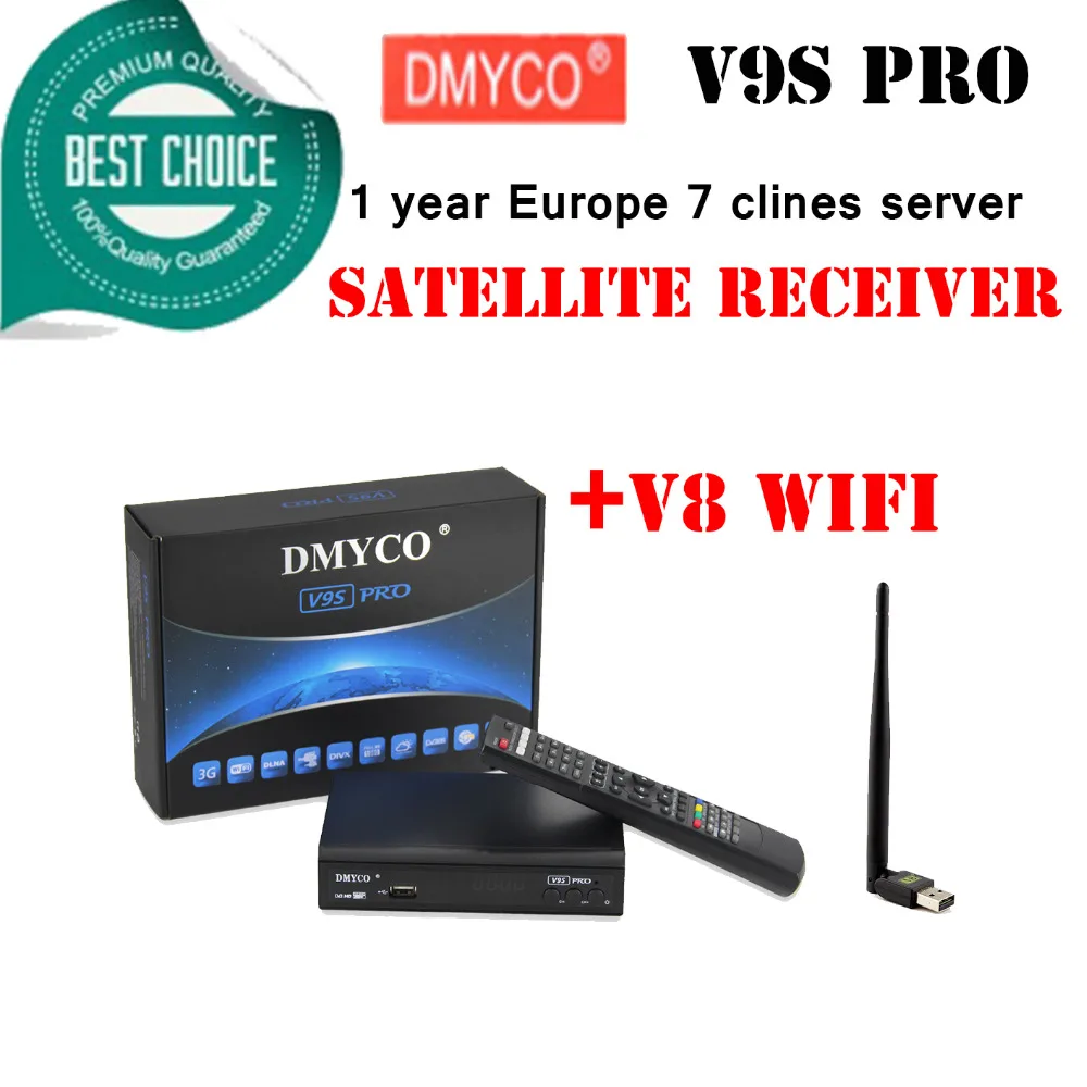 

DVB-S2 Full HD 1080p DMYCO V9S PRO satellite receiver Decoder Support Youtube clines iptv Network Sharing(CLINES NEW CAM)