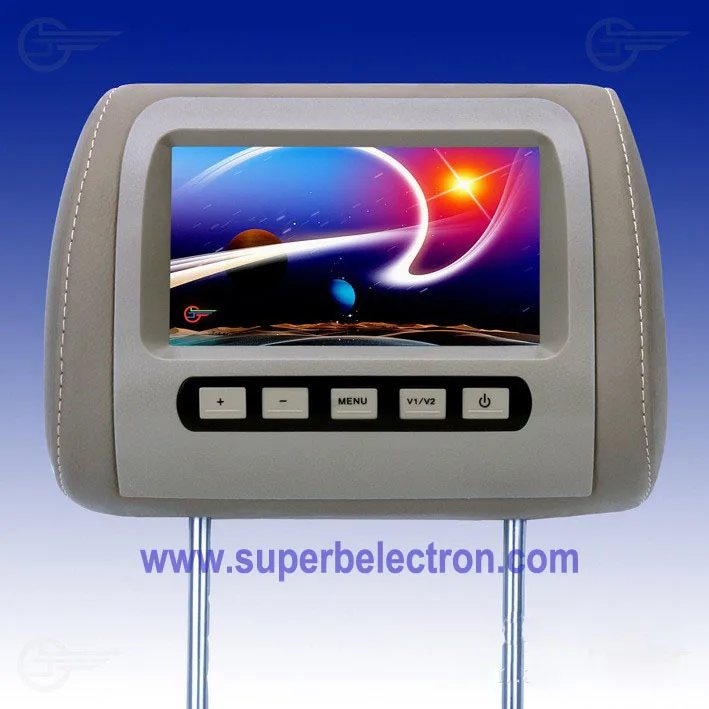 

universal 7" inch car headrest monitor/LCD monitor for car ,480*234 pixel,Two video input ,Multi-language menu,chevrolet cruze