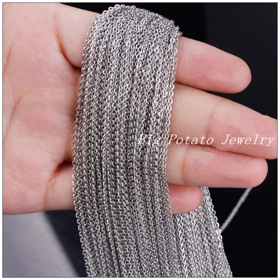 

Wholesale Price 316L Stainless Steel 2mm/3mm Silver Cross Tone Chain DIY Jewelry Finding For Pendant In Bulk 5/10/20Meter