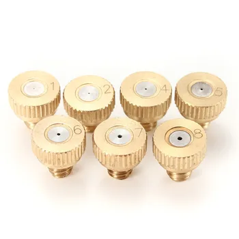 

5pcs Garden Sprinkler Spray Nozzle Brass Misting Garden Hose Connector Sprayer Sprinkler For Irrigation System 0.15-0.8mm