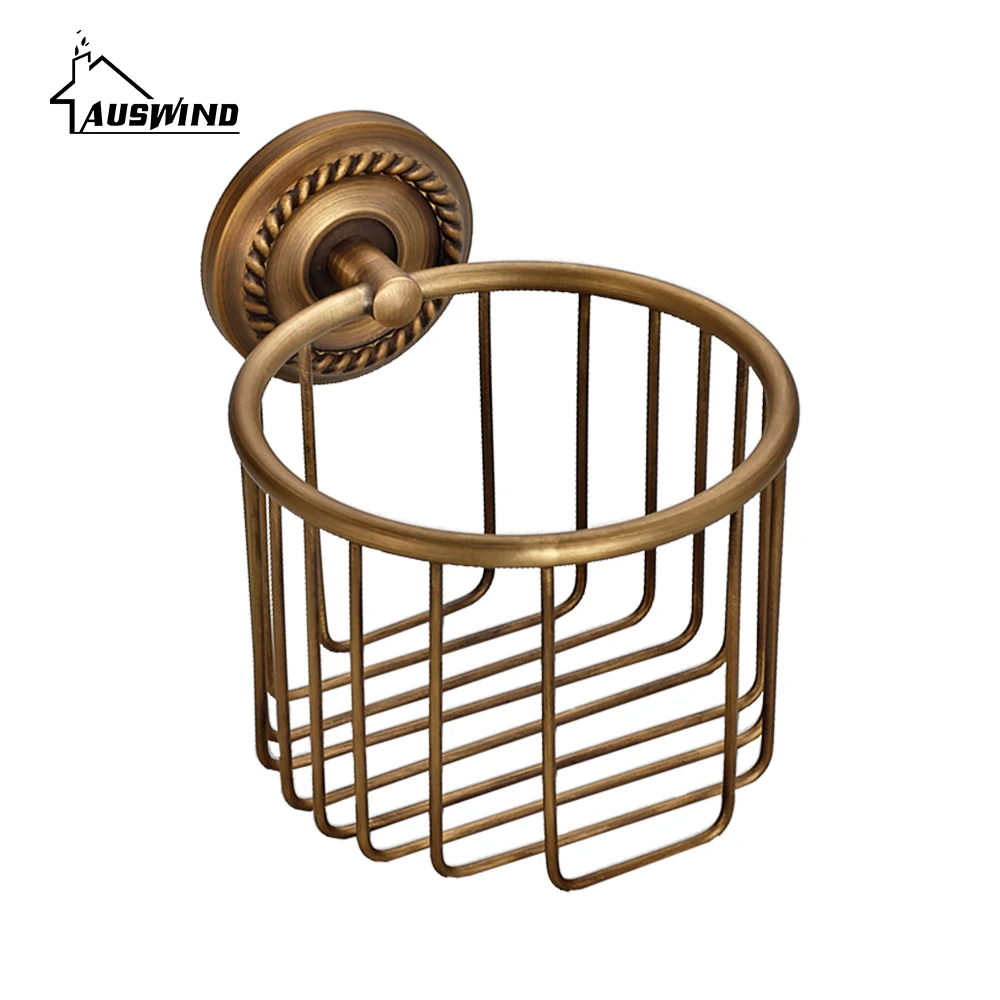 

Antique Carved Toilet Paper Holder European Brush Bronze Paper Box\Tissue Box Wall Mounted Bathroom Hardware Accessories