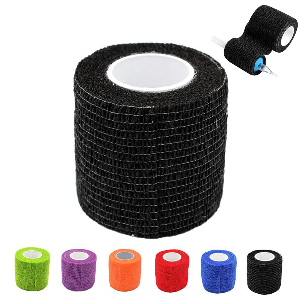

1PCS Tattoo Grip Bandage Cover 5cm Nonwoven Waterproof Self Adhesive Finger Wrist Protection for Handle Tube Tattoo Accessories