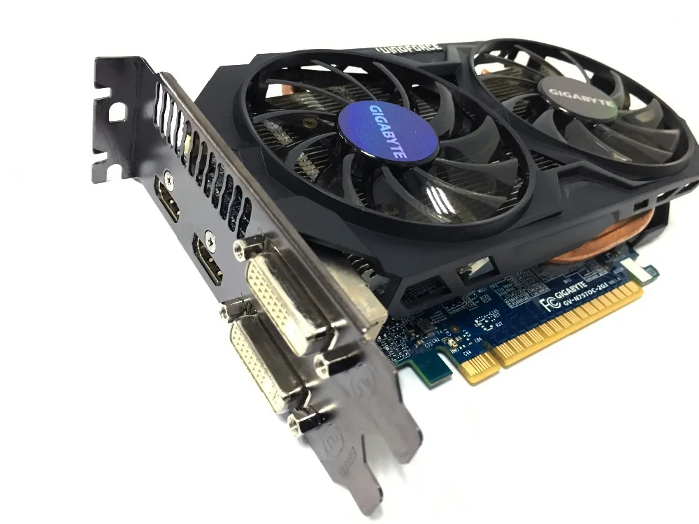 Gigabyte GVI 750TOC 2GI GTX750TI GTX 750TI 2 ГБ 2G D5 DDR5 128 бит ПК настольные видеокарты компьютерные