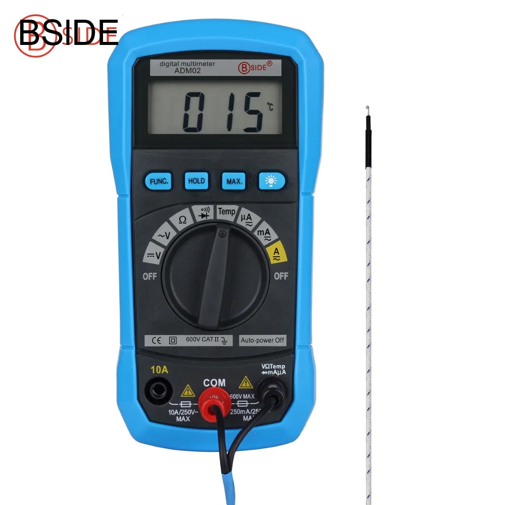 

Professional Bside ADM02 Digital Multimeters DMM DC AC Voltage Current Temperature Meters Tester Instrumentation Multitester