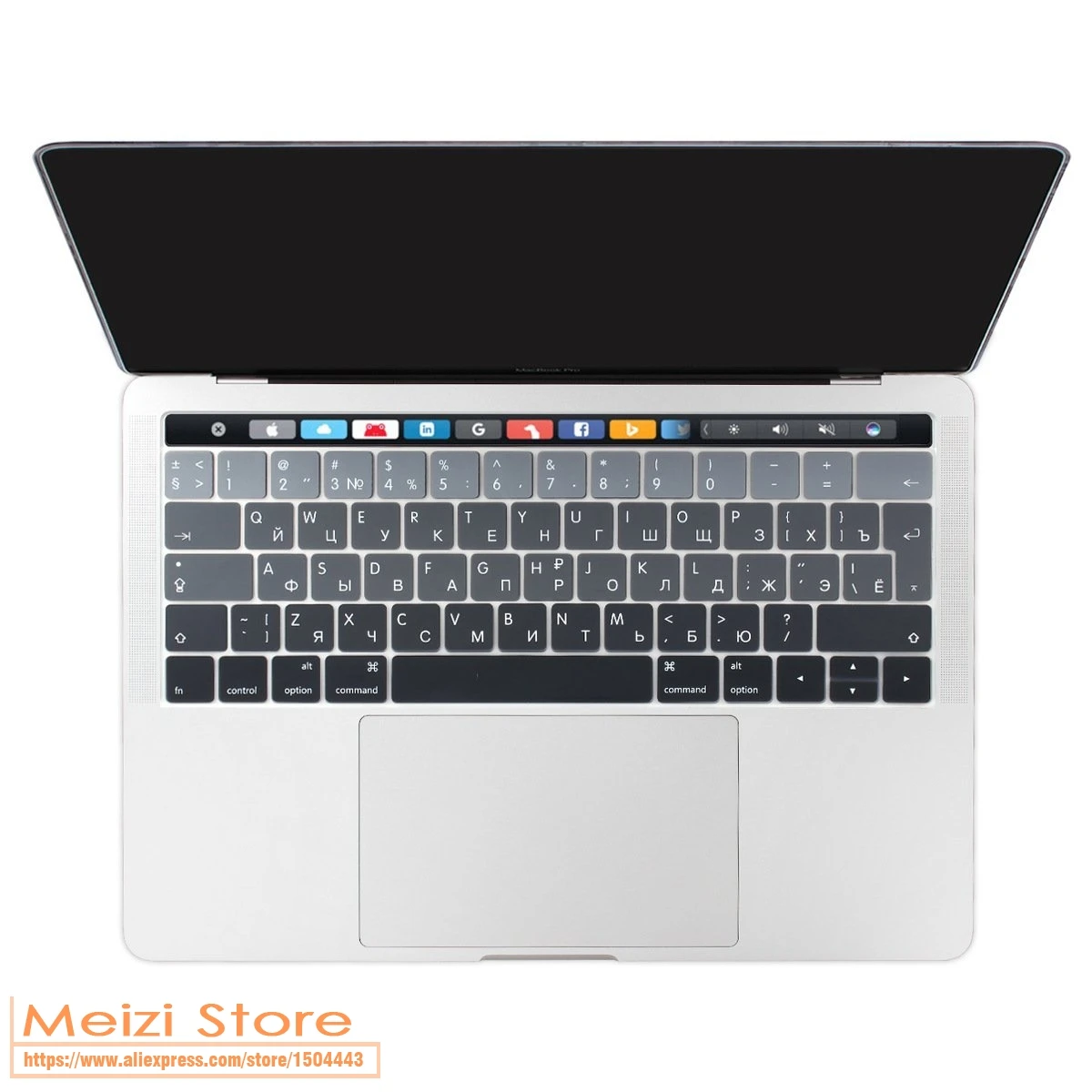 Для MacBook Pro 13 15 дюймов& русская клавиатура защитная крышка A1706/A1707 с сенсорной панелью Русская версия Великобритании/ЕС ЕВРО - Цвет: fadegrey