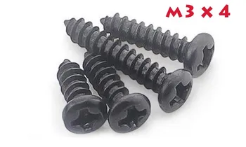 

2000Pc M3*4 M3X4 BK Philips Cross Head Screw Self Tapping Cross Bolt Screw Countersunk Head Self tapping Electronic Screw