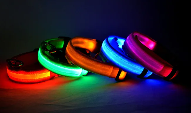

Night Safety Flashing Glow In The Dark Dog Leash,Nylon LED Pet Dog Collar,Dogs Luminous Fluorescent Collars Pet Supplies