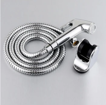 

Toilet Shattaf Bidet Tap Set Handheld Shower Head Water Sprayer Bathroom Seat Nozzle Attachment+Hose+Wall Mount Rack Holder