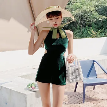 

Tankini Rush Guard For Women Womens Surf Suit Swim Swimwear Swimsuit Indoor Two Piece Push Up Korean High Waist Cover Solid 2019