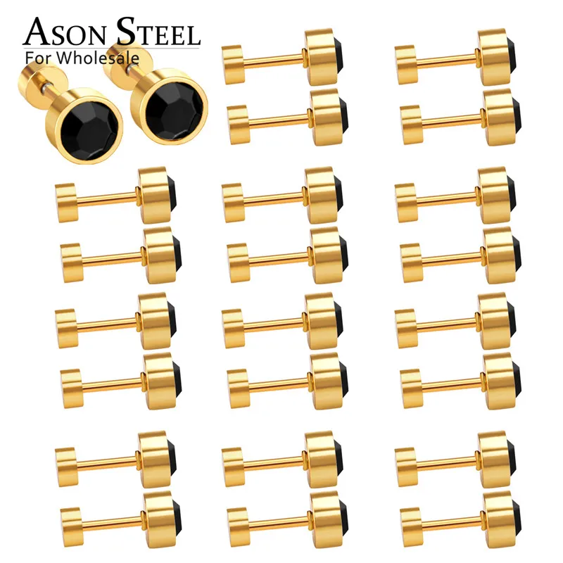 ASONSTEEL серебро Цвет серьги с кубическим цирконием серьги-пуссеты малый