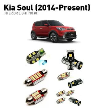 

Led interior lights For Kia soul 2014+ 6pc Led Lights For Cars lighting kit automotive bulbs Canbus