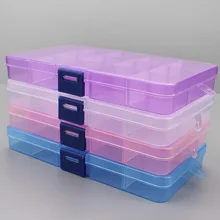 1 sztuk plastikowe 6/815 schowek sloty regulowane opakowanie przezroczyste narzędzie ręcznie wykonana skrzynia organizator box biżuteria akcesoria