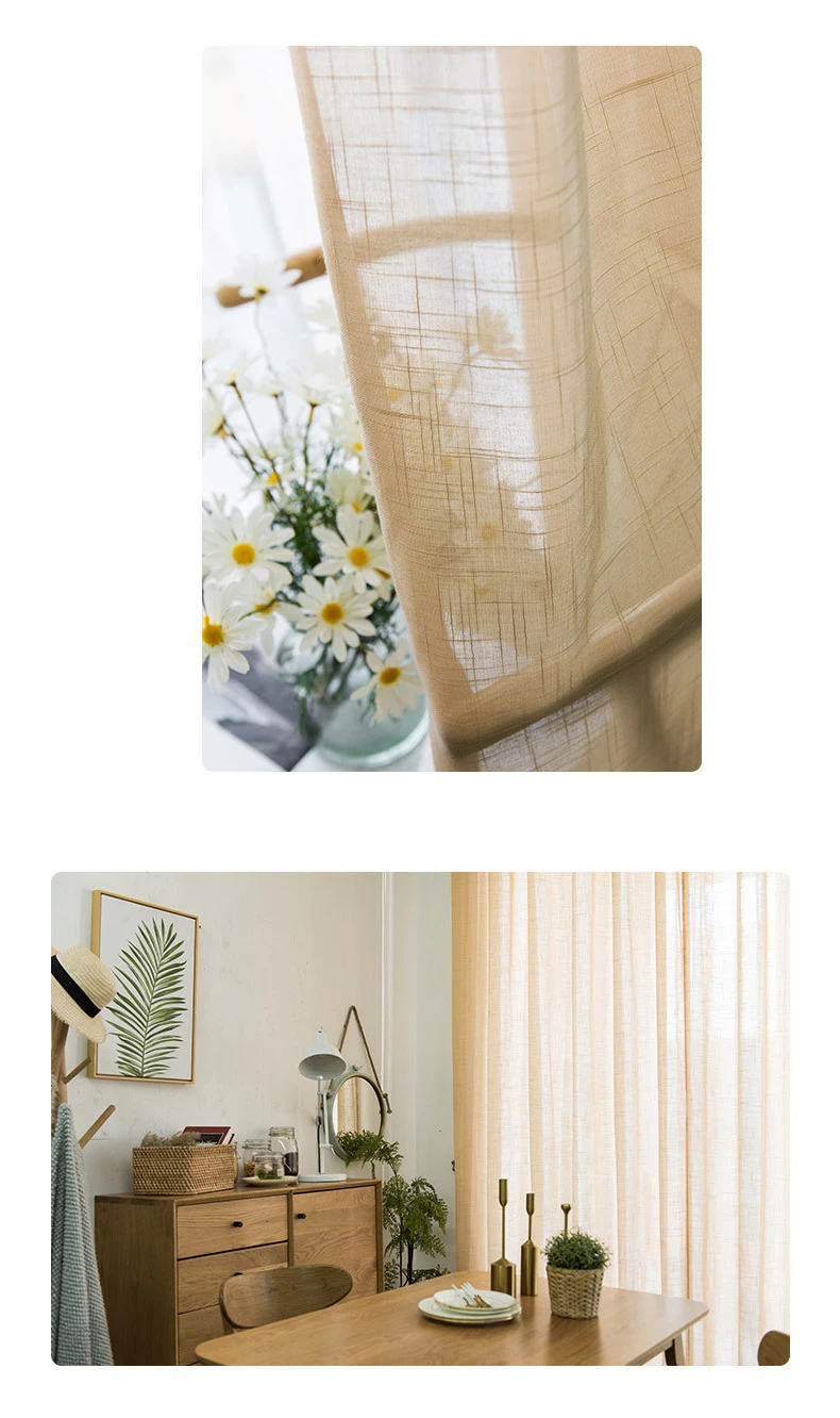 Современные тюлевые занавески для гостиной, оконные занавески, твердая кухня, японские отвесные занавески, панель