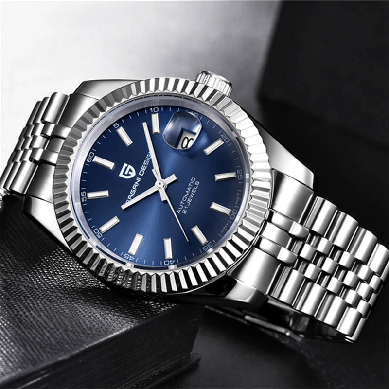 

PAGANI Men Watches Top Luxury Brand Men's Stainless Steel Waterproof Business Sport Mechanical WristAutomatic Watch reloj hombre