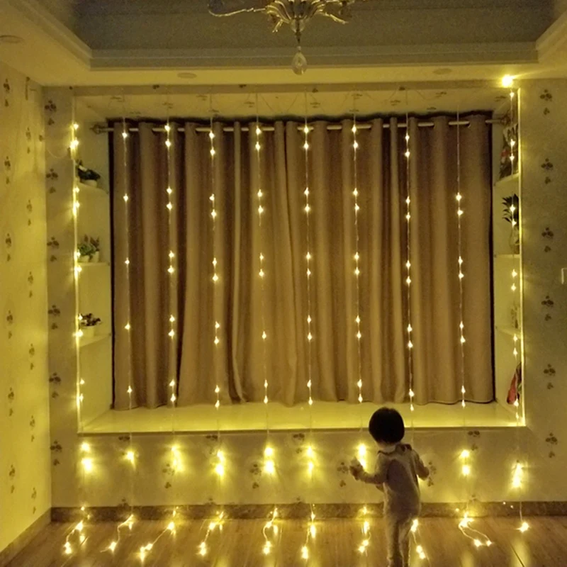 3x3M 320LED Waterfall Waterproof Meteor Shower Rain LED String Lights For Holiday Light Wedding Xmas Christimas Party Decor