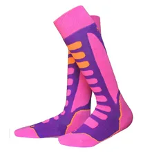 Уличные зимние детские теплые лыжные носки для девочек, хлопковые спортивные лыжные носки для сноубординга, термо-носки, гетры для мальчиков