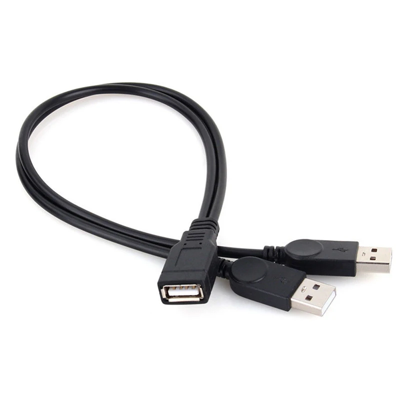 

USB 2.0 1 Female To 2 Male Y-Splitter Data Sync Charging Extension Cable Only (no Data Transmission)