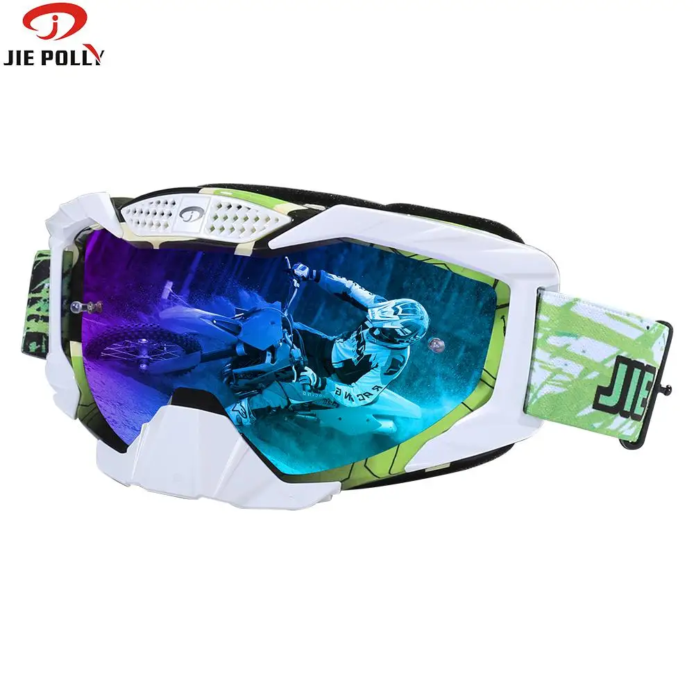 Jiepolly Motocross Goggles Motorcycle Dirt Pit Bike Racing Goggles