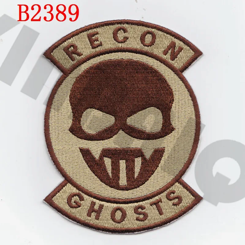 Вышивка патч NSWDG DEVGRU Seal Team 6 Ghosts Recon боевой дух тактический военный - Цвет: B2389 Tan