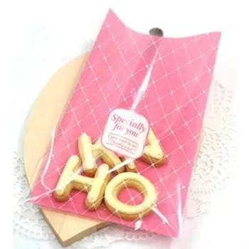 

100pcs 16*20+3cm Pink Bread Self-adhesive OPP Plastic Baking Bag Candy Biscuit Snack Gift Packaging Bag B089