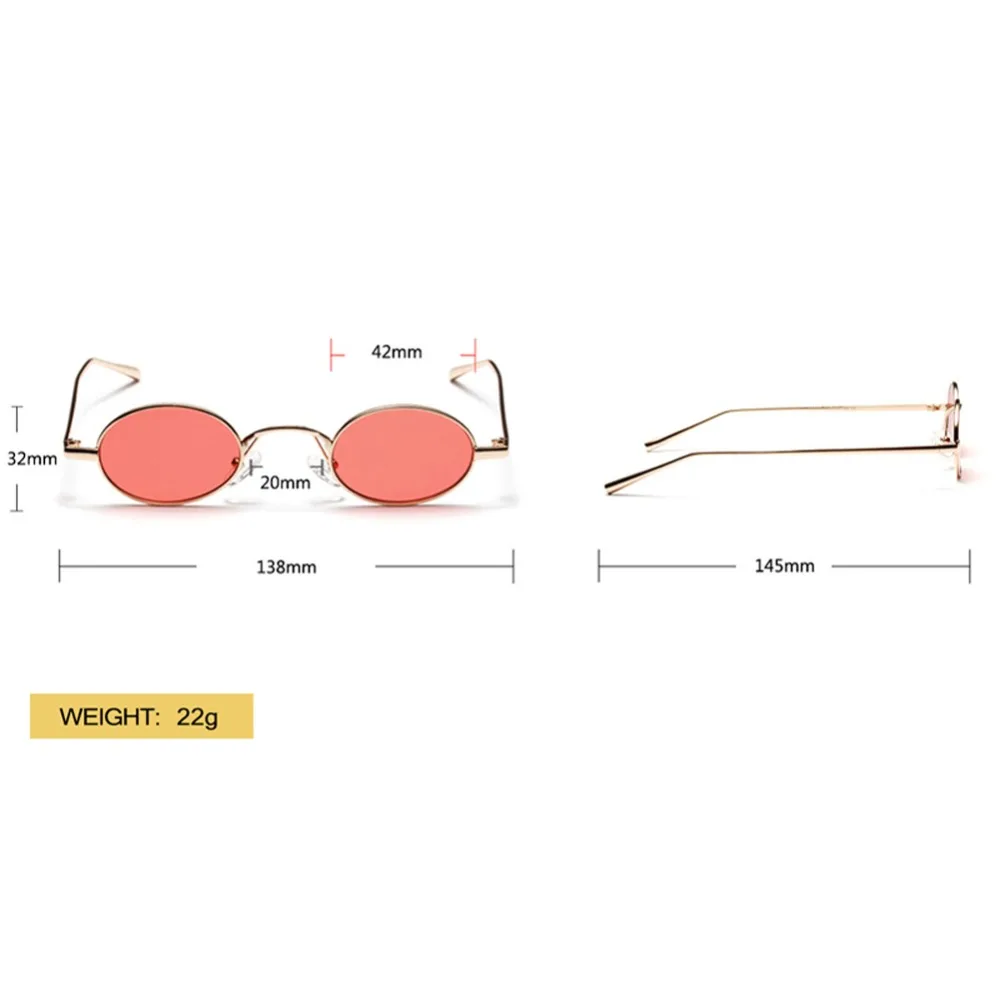 Small Oval Retro Sunglasses 101347 details (1)