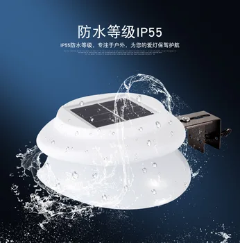 

9 leds light sensor control Solar Powered Fence Gutter Solar Lights, Outdoor Security Solar Lamps black color